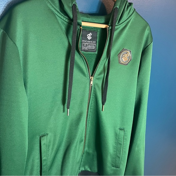 Rocawear Green Zip Up Hoodie Small Streetwear Jacket Unisex Y2K - Picture 2 of 12